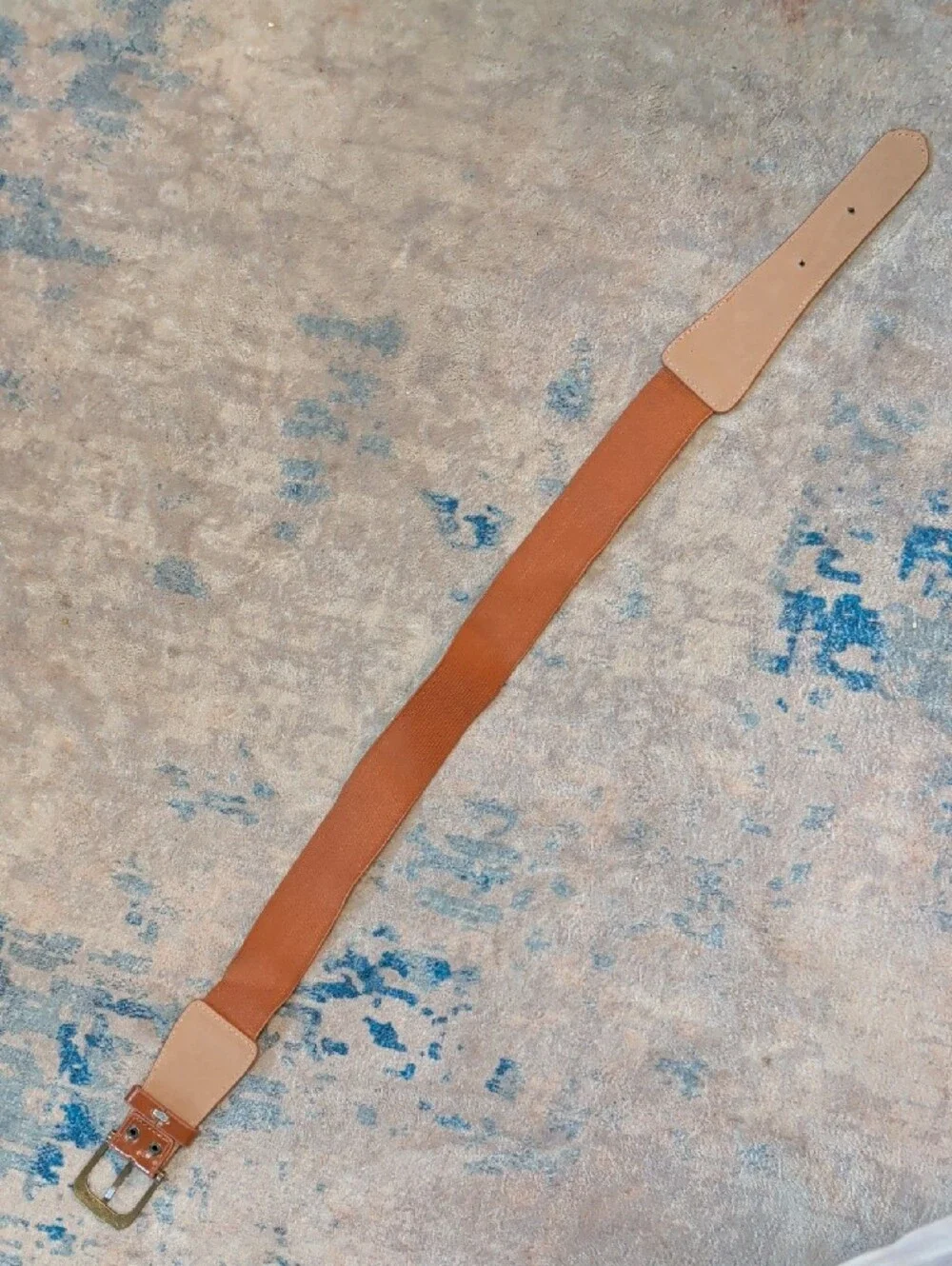 Brown Stretchable Braid Belt with Leather Trim - NWOT - Unisex Women's 29